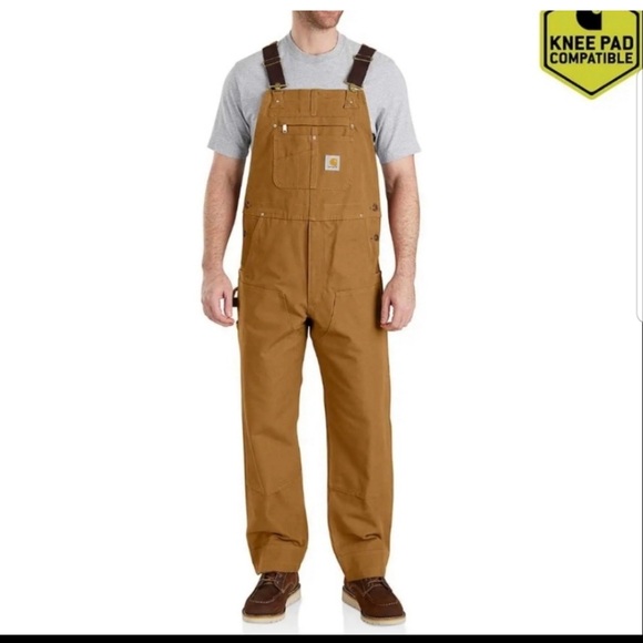 Carhartt Other - Vintage 90s Carhartt Tan Worker Cargo Double Knee Overalls 42 X 34